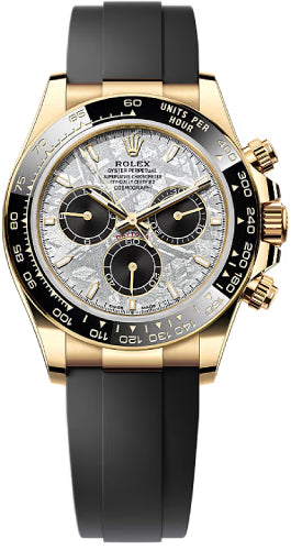 Rolex Cosmograph Daytona 40mm Yellow Gold Meteorite Black Dial Cerachrom Bezel Oysterflex Bracelet - 126518LN - 2025